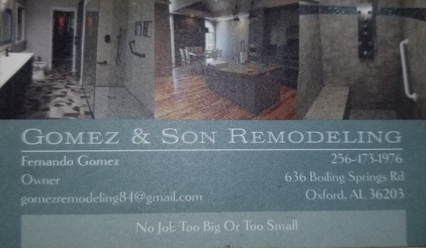 Photos of Gomez and Son Remodeling Anniston, AL