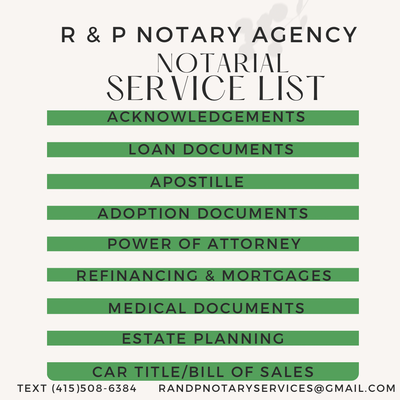 Photos of R and P Notary Agency Livermore, CA