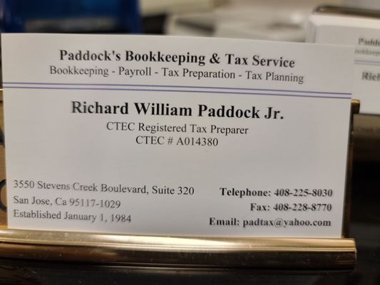 Photos of Paddock’s Bookkeeping & Tax Service San Jose, CA